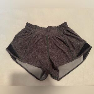 Lululemon Heather Lux Multi Black 2.5” Hotty Hot Shorts
